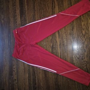 Red MENS Adidas Track Pants